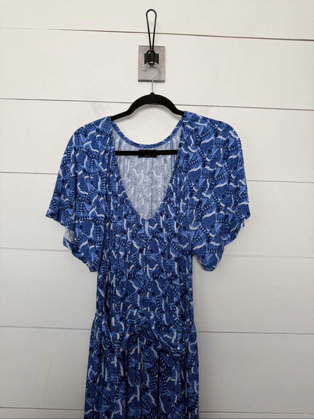 Lane Bryant Women’s 14/16 Blue White Patterned Maxi Dress Plus Size